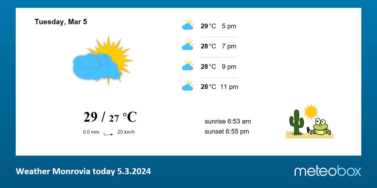 Weather Monrovia Liberia today current weather forecast